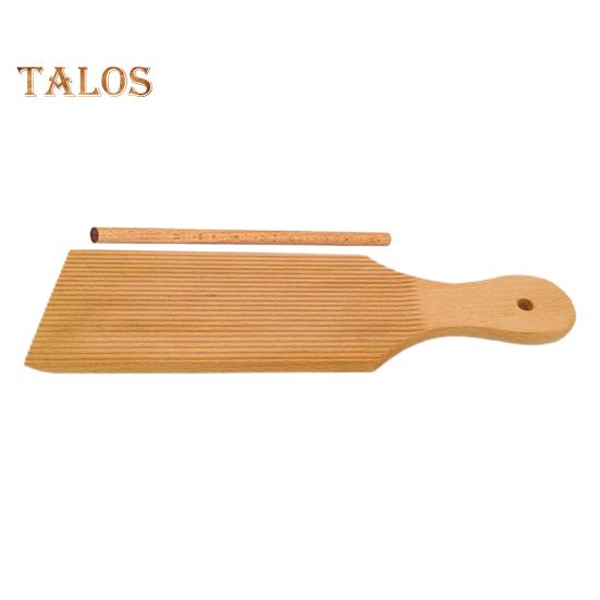 1 Set Pasta Making Board Wide Application Multi-use Wood Unique Anti-slid Handle Pasta Making Board for Kitchen