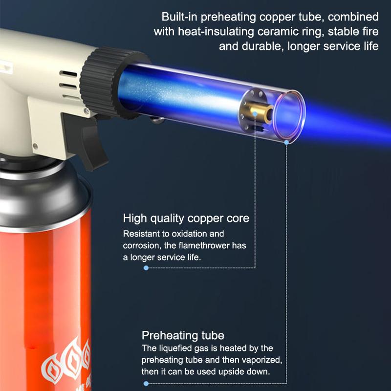Butane Gas Welding Torch Adjustable Flame Jet Soldering Burner Lighter for Automobile Repairs