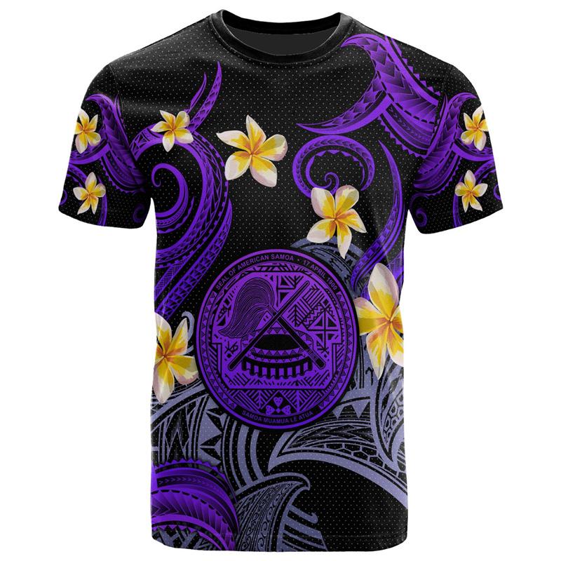 Harajuku 3D American Samoa Happy IndependenceDay Print T Shirt For Men Samoa Flag Emblem XXS
