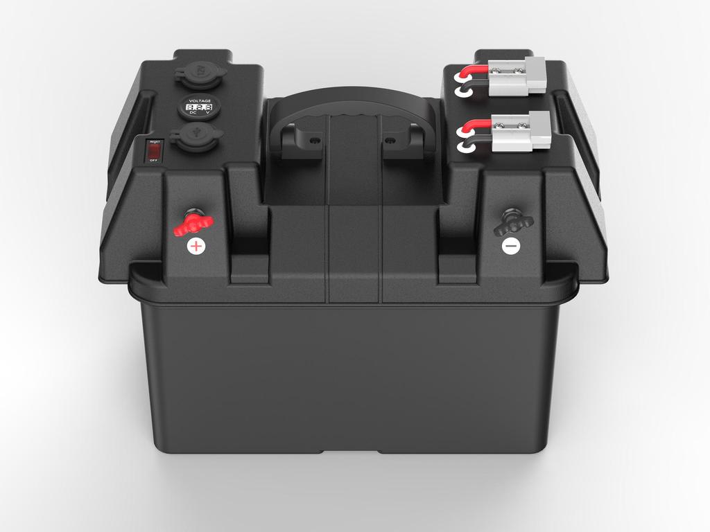 12V Multi-Functional Portable Battery Box with USB Output for Outdoor Energy Storage and Emergency Power Supply