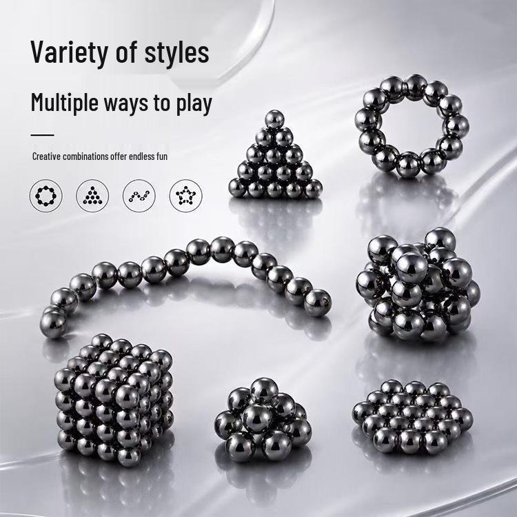 Polished Black Ferrite Magnetic Beads Educational Toy