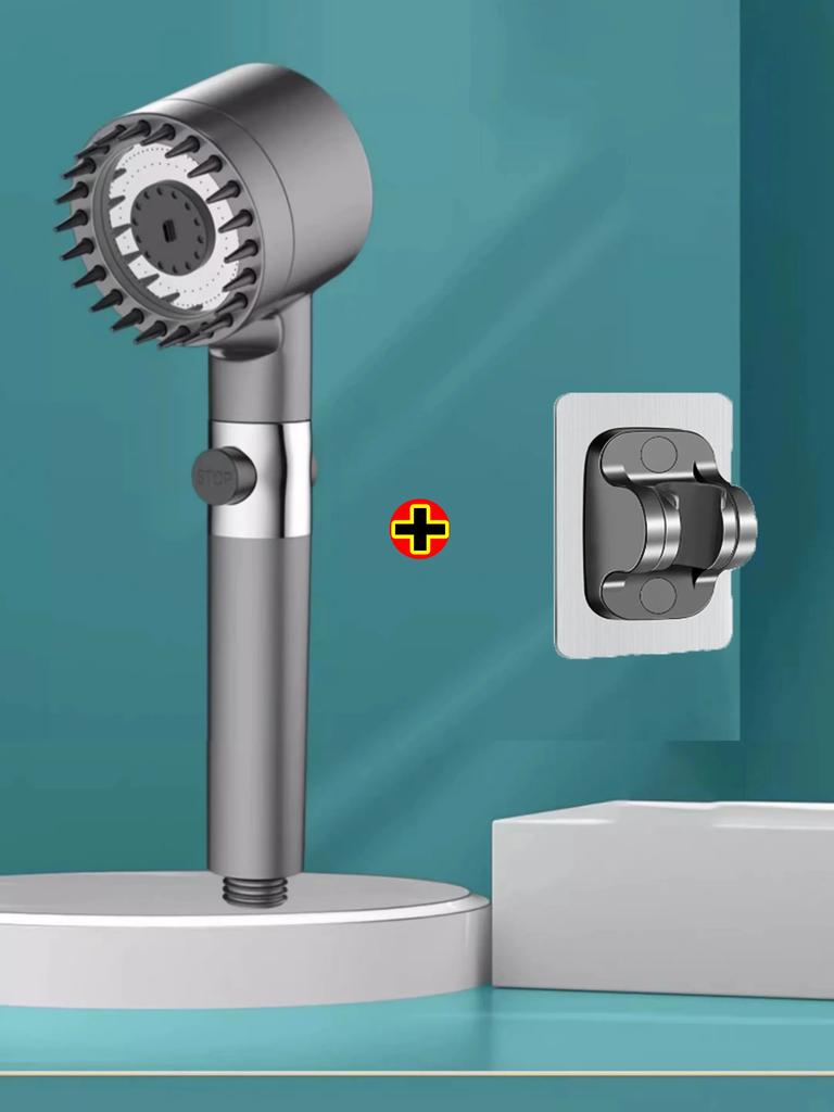 Strong Current Shower Head Powerful High Pressure Shower Head Adjustable Spray Massage Rain Faucet Shower Set Bathroom