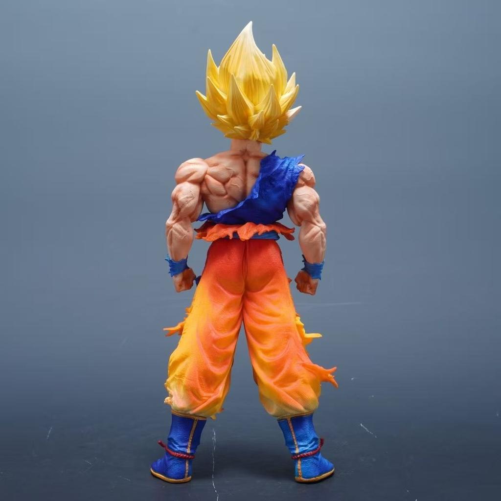 30CM LK studio  jD Wukong action figure dragon ballz Ssj3 Broly Anime Figures Replaceable Three heads PVC Collection Mode  Gifts