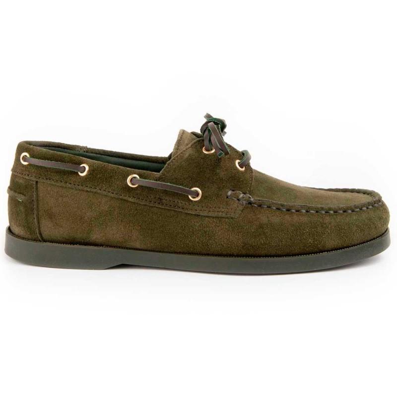 Scarpa da barca in pelle da uomo. Purapiel Puranautic9 102760 cm verde