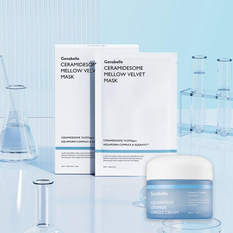 (Moisture Barrier SET) Ceramide Dome Mask Pack (10 sheets) + Aqua Barrier Ceramide Capsule Cream (50ml)