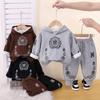 Boys Fall Outfit, Children Casual Clothes, Printed Hoodie Set, Toddler Boys Clothing, 2 Piece Outfit, 0-5 Years