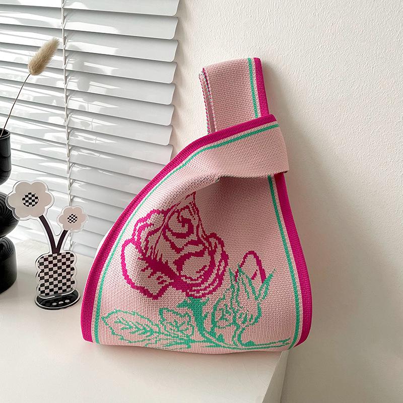 Colorful Knitted Handbags: Women's Fashion Shoulder Bags & Vest Waistcoat Styles