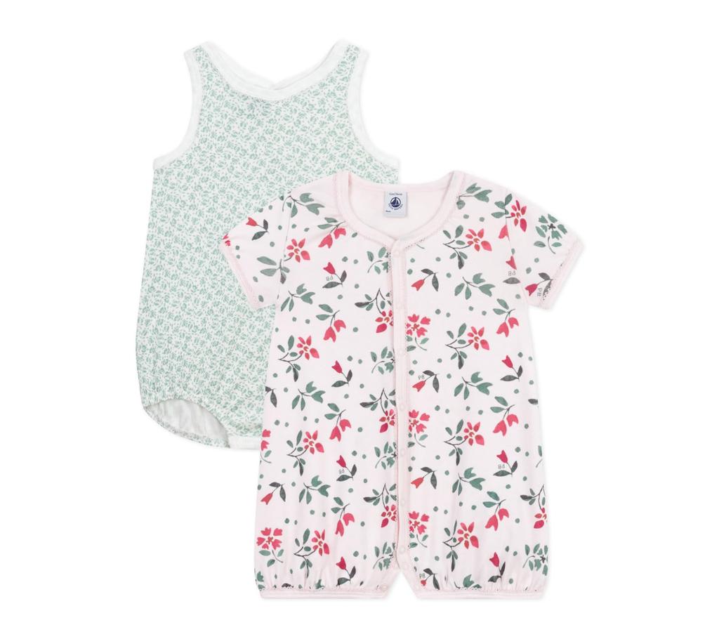 Short Set of 6 67cm [Petit Bateau] Rompers, 2, A0CNH, Multi-color 1, Months,