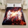 Rammstein Print Flannel Blanket Cozy Lightweight Plush Throw Blanket For Bed Sofa Household Use