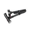Folding Elderly Walking Stick With Buffered T Handle Pivoting Quad Base Anti-Slip Walking Stick Cane With Led Light And Alarm