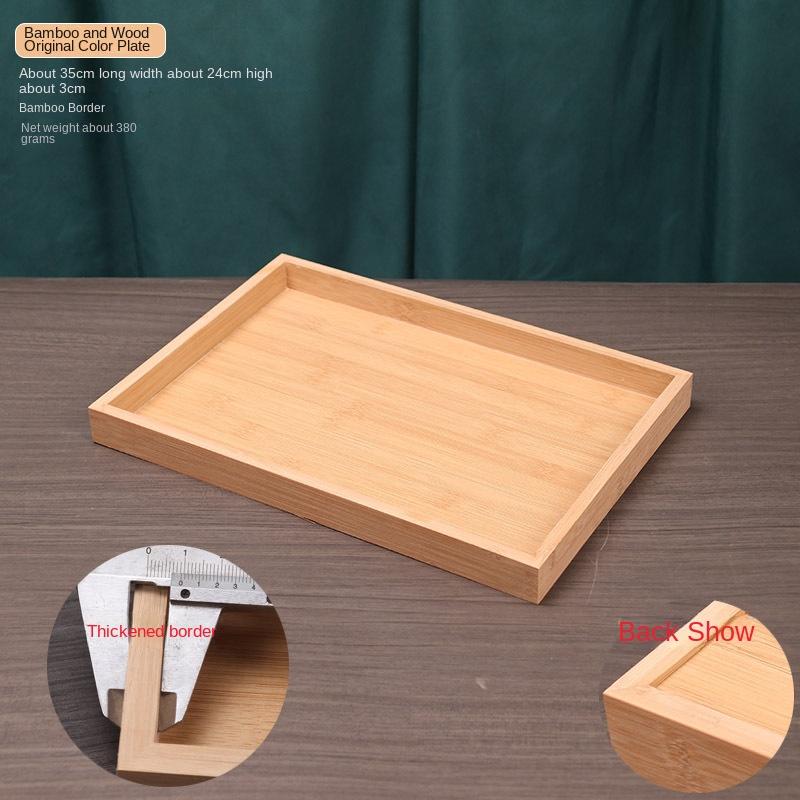 

Light Luxury Bamboo and Wood High-grade Gray Jewelry Display Tray, Bracelet Tray, Empty Tray, Jewelry Storage Display Props