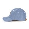 VARZAR VA Square Denim Label Ball Cap Light Blue