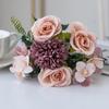 1PC Artificial Plastic Rose Flowers Centerpieces Fake Plants Wedding Room Home Party  Gifts Handheld Arrangement Valentine's Day