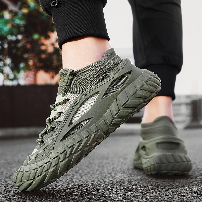 Fashion Breathable Male Sports Shoes Elastic Socks Summer Sale Simple Miked Colour Athletic All Brands Outdoor Gym Men's Casual Sneakers