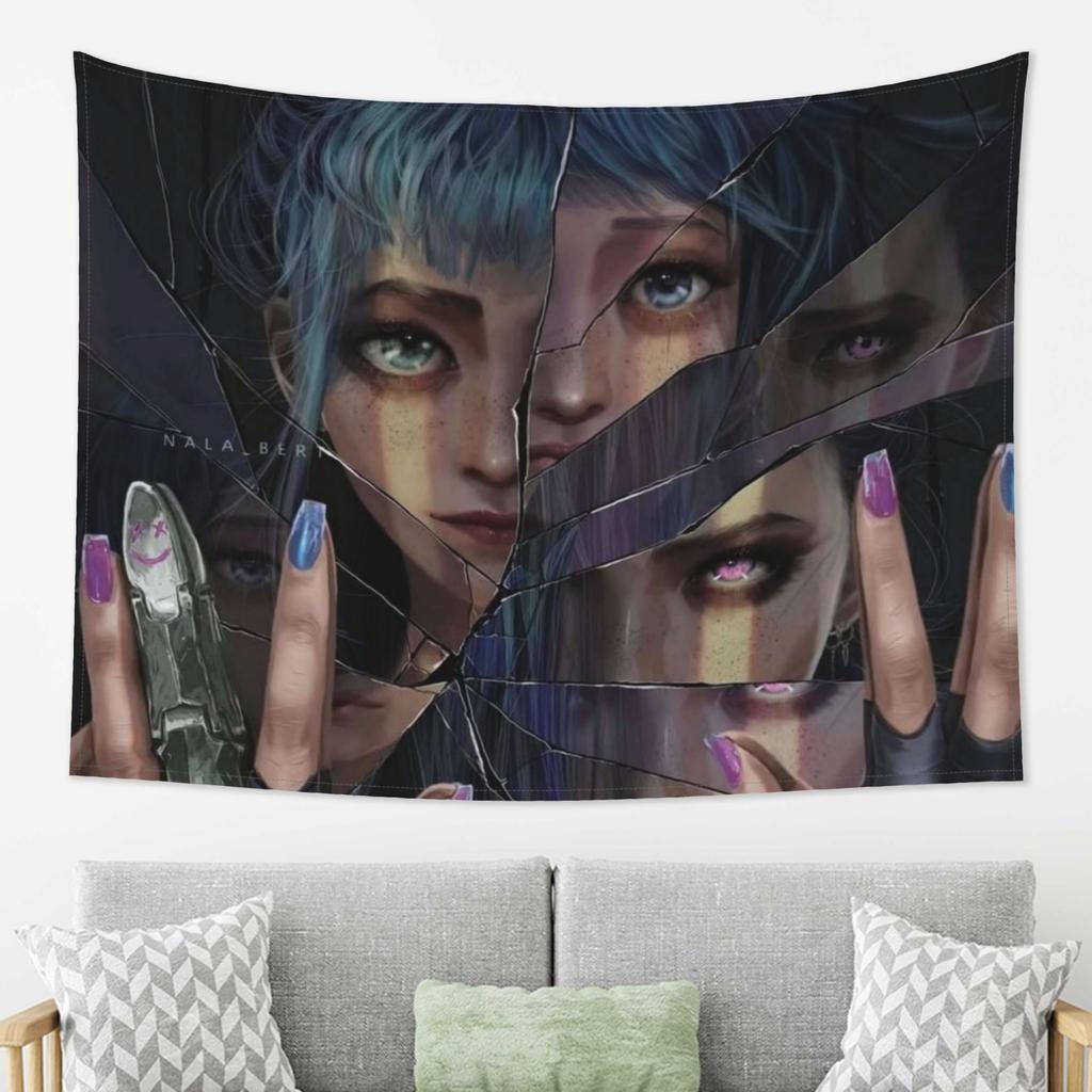 Shattered Reflections Tapestry Diverse Faces Art  Perfect for Bedroom Living Room Decor to Enhance Your Space