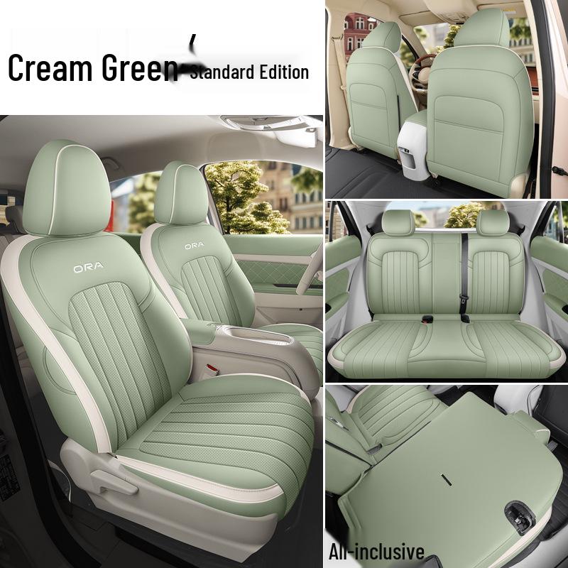 ORA Good Cat Ganzjahres-Leder-Autositzkissen – Universelle Passform Neues Modell