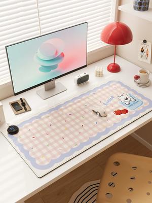 Heated Desk Pad Mouse Pad for Girls, Stylish Office Desktop Computer Desk, Small Size, Left Side Switch Heating Pad