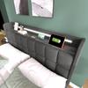 Lit - MUVOE - 140x200 cm - Rembourré avec éclairage LED - 4 tiroirs - Matelas inclus