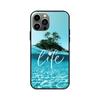 Applicable To IPhone16 Mobile Phone Case, New Couple Outdoor Seaside Landscape English Alphabet Mobile Phone Case