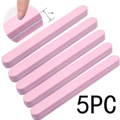 5pcs/ Pack Grit Nail Files Washable Double-Side Emery Board Nail Buffering Files Salon Manicure Tools