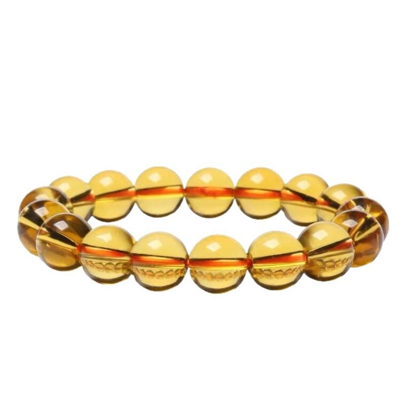 Brazilian Artificial Citrine Bracelet for Women, Golden and Transparent, Suitable for Both Men and Women, a Fashionable Gift for Couples