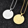 Exquisite Titanium Steel Round Pendant Necklace For Men And Women With Dragon Design