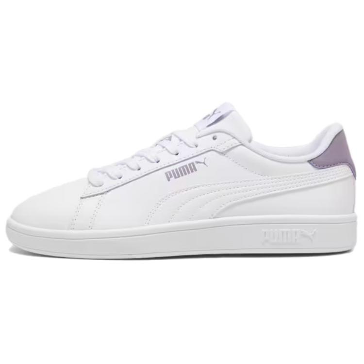 PUMA Smash 3.0 Soft And Comfortable Low top Skateboard Shoes Unisex White Purple 390987-23