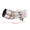 Qiilu 51mm Exhaust Middle Pipe Exhaust Pipe Middle Section Stainless Steel for Kawasaki Z250 Ninja 250 13-16