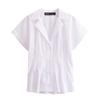 Spring 2025 Women's European & American Style Slim V-Neck Casual Shirt