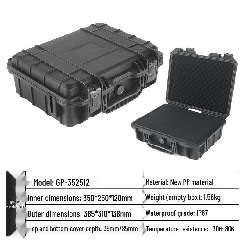 Large IP67 Waterproof Protective Tool Case with Sponge Insert