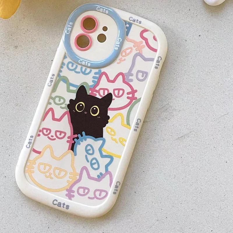 Cut Colorful Cat Butterfly Animal Phone Case For Infinix Hot 50 40 30i 20 Note 30 40 Pro Smart 9 8 7 Tecno Spark 10 Pro Cover