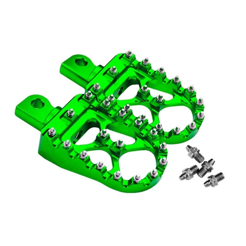 Anti Slip Lightweight Motorcycle Footrests Pegs With Vintage Styling Heavy Duty Aluminum Alloy Universal Application 2x