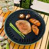Portable Outdoor Stainless Steel Split Oven, Charcoal Barbecue Grills, Household Windproof Frying Oven, Baking Tray, Cast Alumin