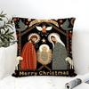 Classical Mural Patterns And Religious Prints Pillow Case Linen Pillow Case Sofa Home Decor Cushion Cover Cushion Cove