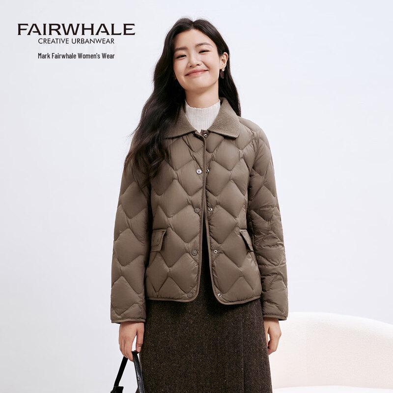 

Mark Fairwhale Women s Knitted Lapel Quilted Down Jacket M 100-130 lbs