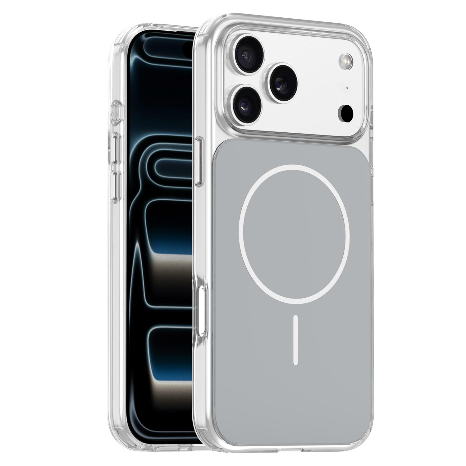

Для iPhone 17 14 15 16 Pro Max Air Plus Прозорий Магнітний Чохол для Телефону з Бездротовою Зарядкою та Захисною Кришкою з Загартованого Скла protective film&iPhone 16 Pro