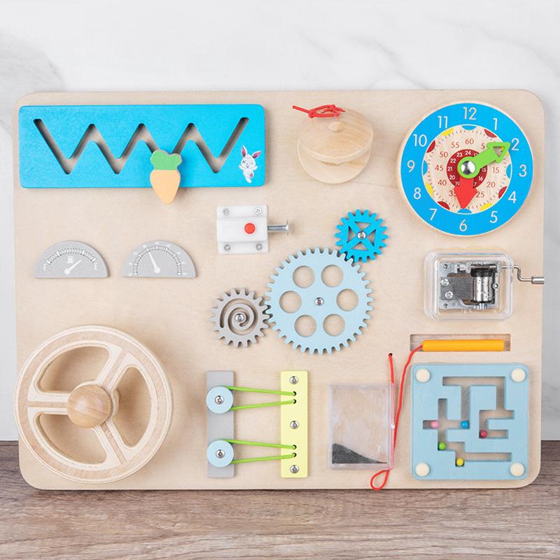 Busy Board Cpc Montessori Children's Educational Early Education Music Car Wooden Steering Wheel