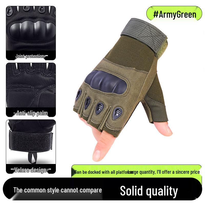Men s Full-Finger Outdoor Tactical Gloves - Cut-Resistant, Wear-Resistant for Motorcycle Riding & Combat M
