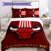 3pcs Chicago Bulls Design Cover Set - HD Printed Bedding with 1 Cover and 2 Pillowcases - Perfect for Home and Dorm Decor