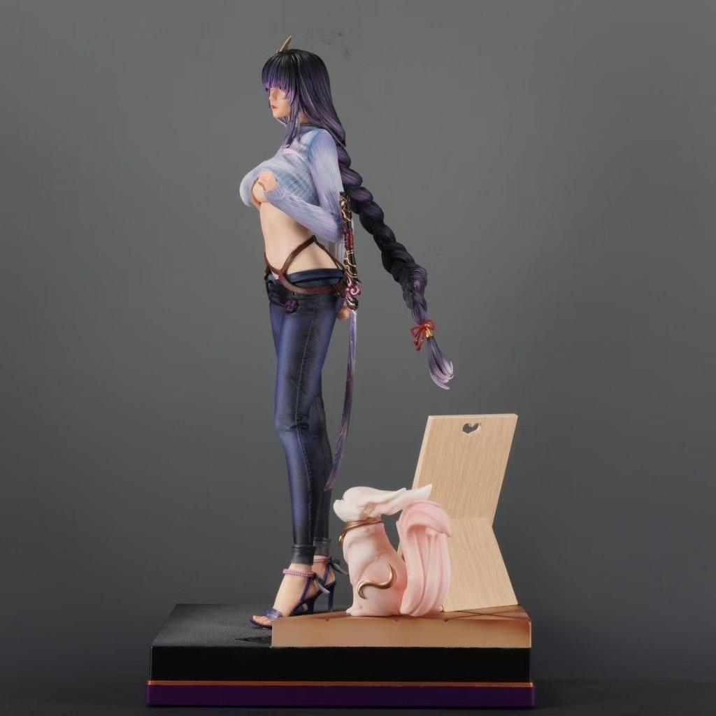 51cm miHoYo Genshin Impact Figure Raiden Ei Beelzebul Animation Girl POLYVINYL CHLORIDE Action Figure Plaything Game Statue Adult Collector Miniature