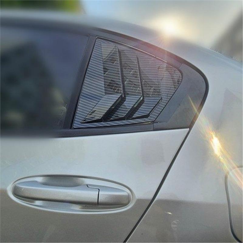 Carbon Fiber Rear Quarter Window Louvers for Honda Fit 09-14, Mustang Style Exterior Trim
