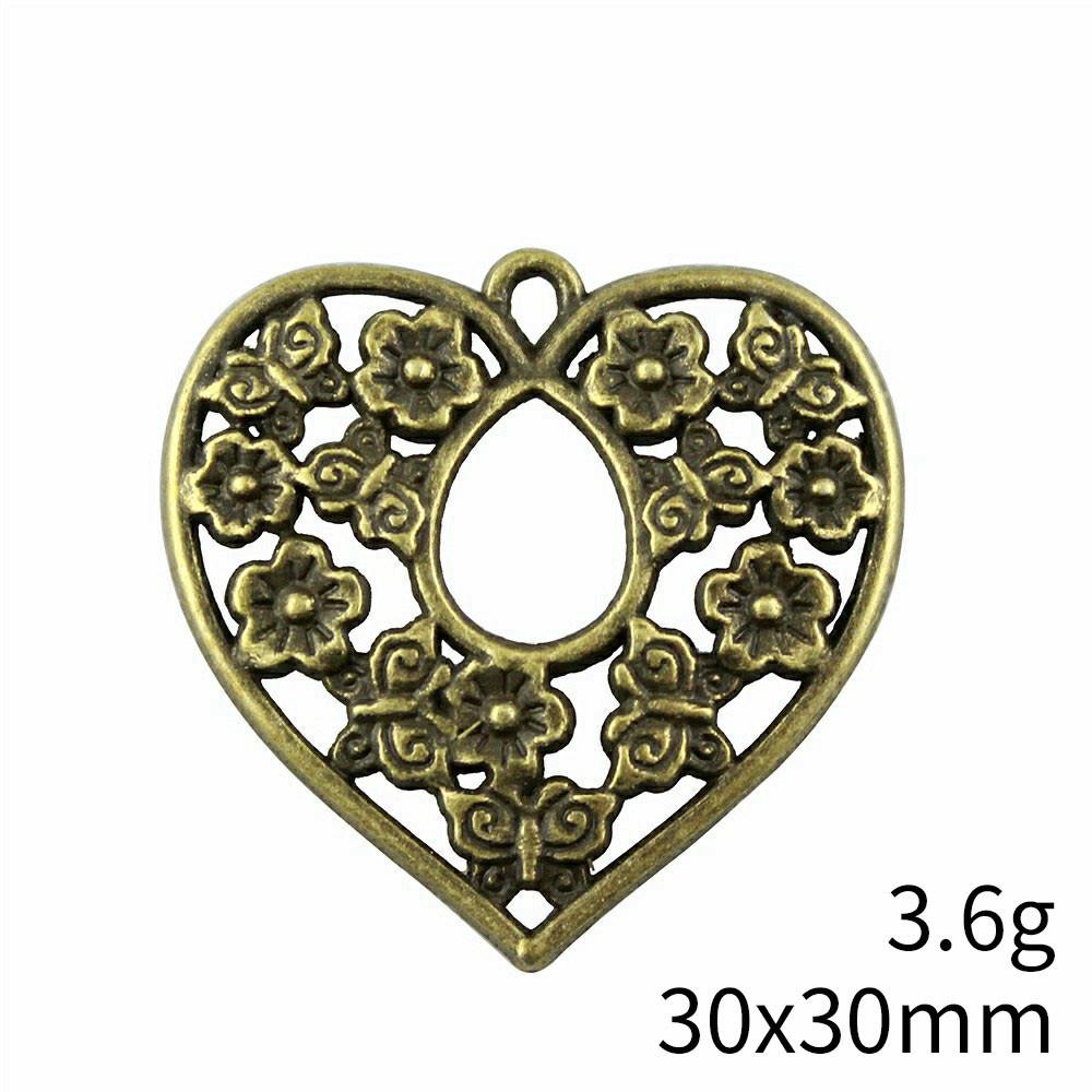 Christmas Decorations Charms Jewelry Gothic Style Peach Heart Charms Pendant Items Craft Pendants
