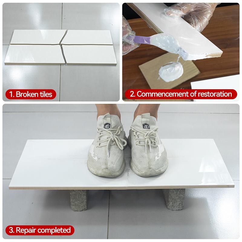 2pcs/set White Porcelain Repair Kit Ceramic Repair Paste Tile Tub Toilet Sink Shower Kits Chip Crack Hole Scratches Fix Adhesive