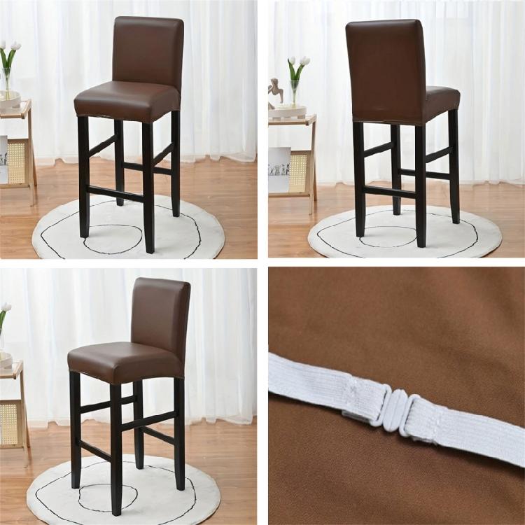 Protective PU Leather Bar Stool Covers Barstools Covers Preventing Dent And Hair For Multiple Setting Protectors