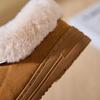 thick-soled short snow boots thickened and velvet outer cotton shoes winter couple home non-slip cotton slippers