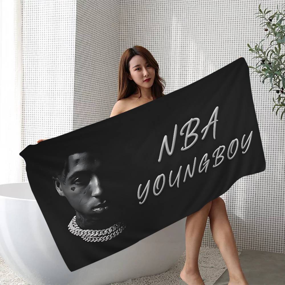 

Rapper Youngboy N-Never B-Broke Again Anime Beach Swimming Towel Soft Absorbent Washcloth Children s Gifts For Kids Travel W30*H60(CM)