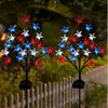 Solar Powered Star Branch Outdoor Stake Lights for Garden Yard Pathway Waterproof Decorative Landscape Lighting Set of 2