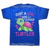 Funny Just A Girl Who Loves Turtles Ocean Animal Cute Sea Turtle T Shirts Mens Clothing Fashion Casual Loose Oversized T Shirt