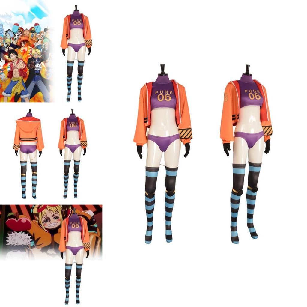 Einzigartiges Punk-06 York Cosplay-Outfit mit dehnbarem Spandex und lebendigen Farben