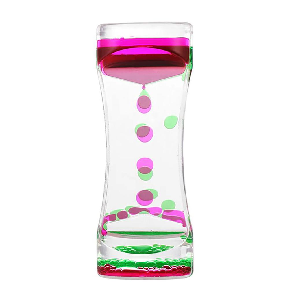 1/2/3/6pcs Liquid Motion Bubbler Hourglass Liquid Bubbler Timer Cool Office Desk Decorations Ornament Kids Adults Gift Products